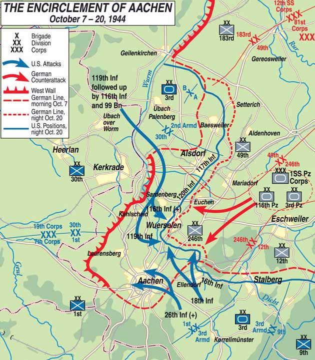 30 encirclement aachen 1944